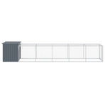 Chicken Cage with Run Anthracite 110x609x110cm Galvanised Steel