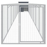 Chicken Cage with Run Anthracite 110x1017x110 cm Galvanised Steel - Side View