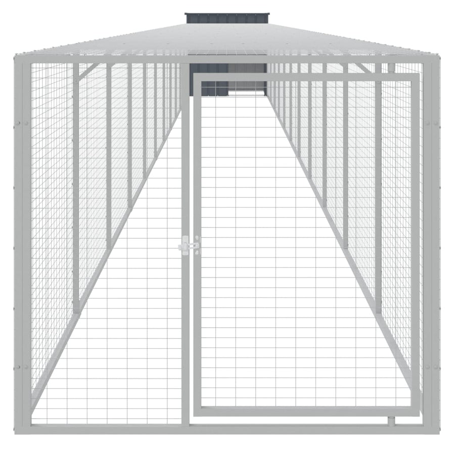 Chicken Cage with Run Anthracite 110x1221x110 cm