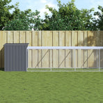 Chicken Cage with Run Anthracite 110x1221x110 cm