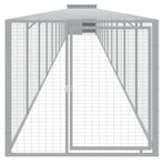 Chicken Cage with Run Light Grey 110x1221x110 cm