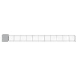 Chicken Cage with Run Light Grey 110x1221x110 cm Galvanised Steel
