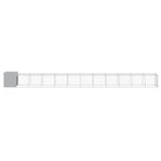 Chicken Cage with Run Light Grey 110x1221x110 cm