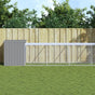 Chicken Cage with Run Light Grey 110x1221x110 cm