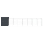 Dog House with Run Anthracite 165x863x181 cm Galvanised Steel