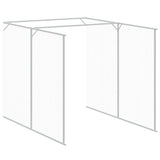 Dog House with Run Light Grey 165x1271x181 cm Galvanised Steel