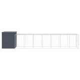 Chicken Cage with Run Anthracite 165x863x181 cm Galvanised Steel - Top-Down View
