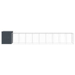 Chicken Cage with Run Anthracite 165x1067x181 cm Galvanised Steel