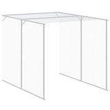Chicken Cage with Run Light Grey 165x1271x181 cm Galvanised Steel