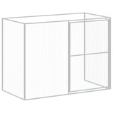 Dog House with Run Anthracite 214x253x181 cm Galvanised Steel - Close-Up Angle
