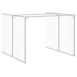 Dog House with Run Anthracite 214x661x181 cm Galvanised Steel - Close-Up Angle