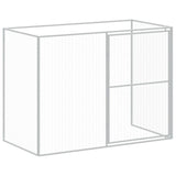 Dog House with Run Anthracite 214x661x181 cm Galvanised Steel - Low Angle