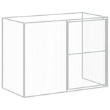 Dog House with Run Anthracite 214x1069x181 cm Galvanised Steel - Low Angle