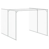 Dog House with Run Anthracite 214x1273x181 cm Galvanised Steel - Close-Up Angle