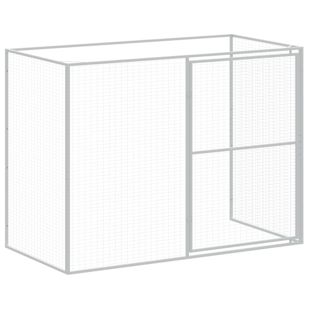 Dog House with Run Anthracite 214x1273x181 cm Galvanised Steel