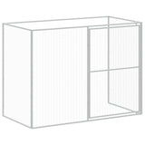 Dog House with Run Light Grey 214x865x181 cm Galvanised Steel
