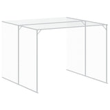 Dog House with Run Anthracite 214x661x181 cm Galvanised Steel - Close-Up Angle