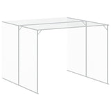 Dog House with Run Anthracite 214x865x181 cm Galvanised Steel - Close-Up Angle