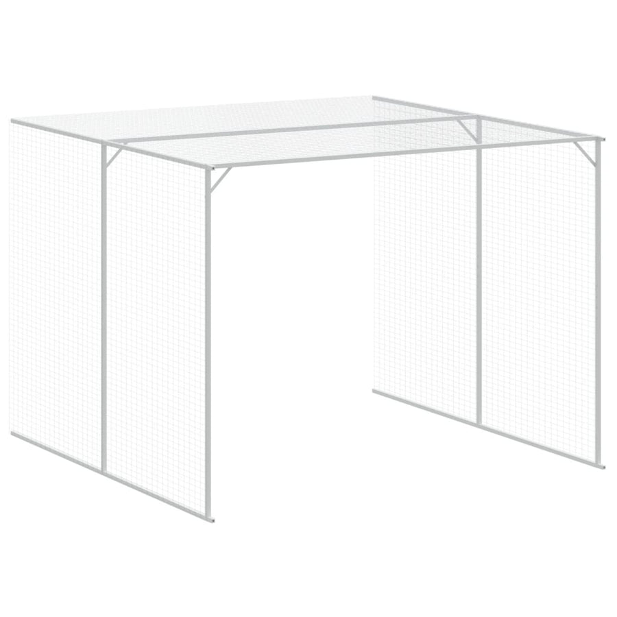 Dog House with Run Anthracite 214x865x181 cm Galvanised Steel