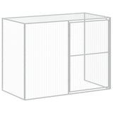 Dog House with Run Anthracite 214x865x181 cm Galvanised Steel