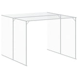 Dog House with Run Light Grey 214x1273x181 cm Galvanised Steel