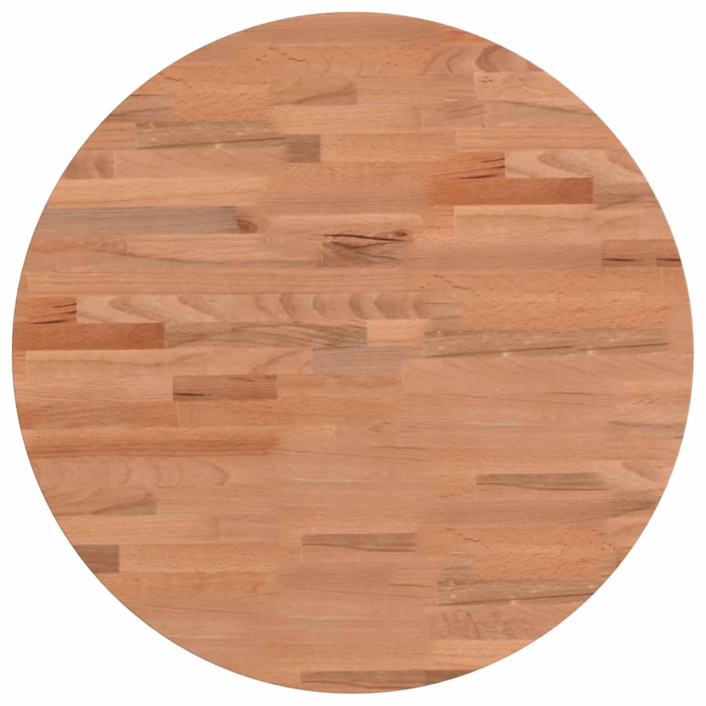 Table Top ?0x2.5 cm Round Solid Wood Beech
