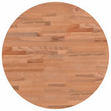 Table Top ?0x2.5 cm Round Solid Wood Beech - Front View