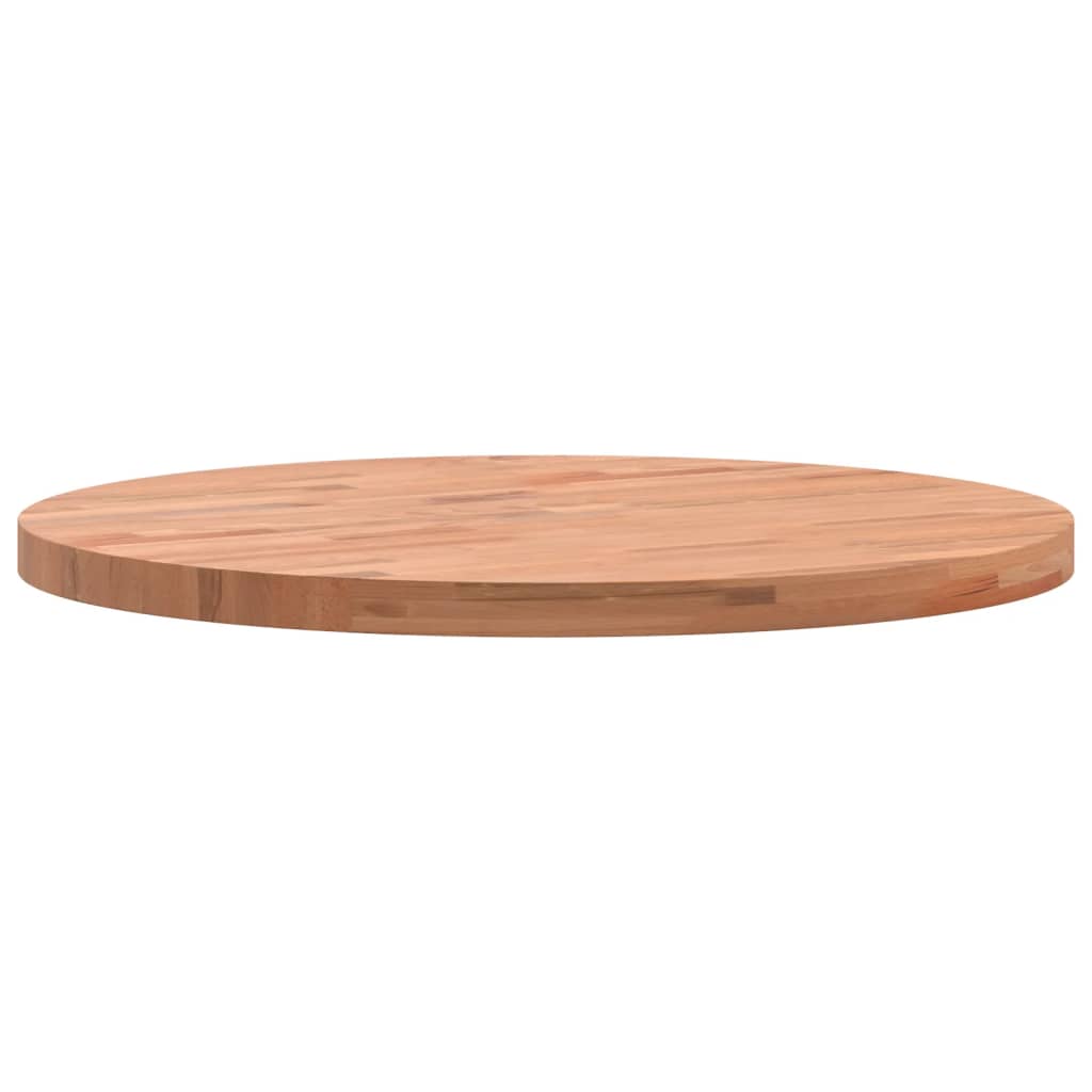 Table Top ?0x2.5 cm Round Solid Wood Beech