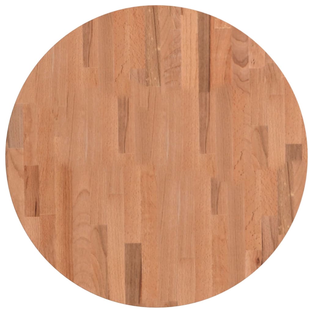 Table Top ?0x2.5 cm Round Solid Wood Beech