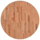 Table Top ?0x2.5 cm Round Solid Wood Beech - Side View