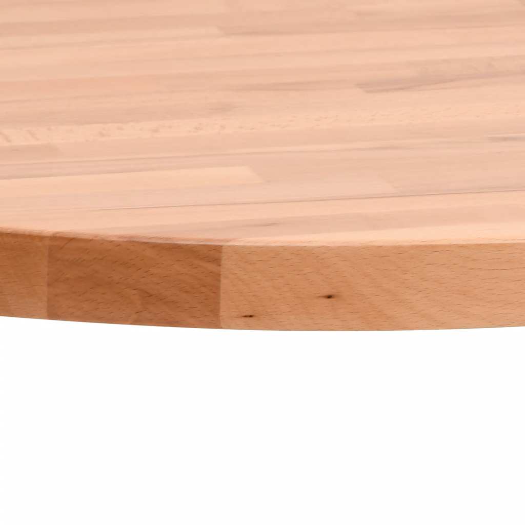 Table Top ?0x2.5 cm Round Solid Wood Beech