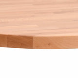 Table Top ?0x2.5 cm Round Solid Wood Beech - Top-Down View