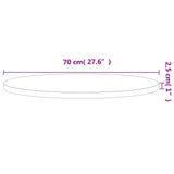 Table Top ?0x2.5 cm Round Solid Wood Beech