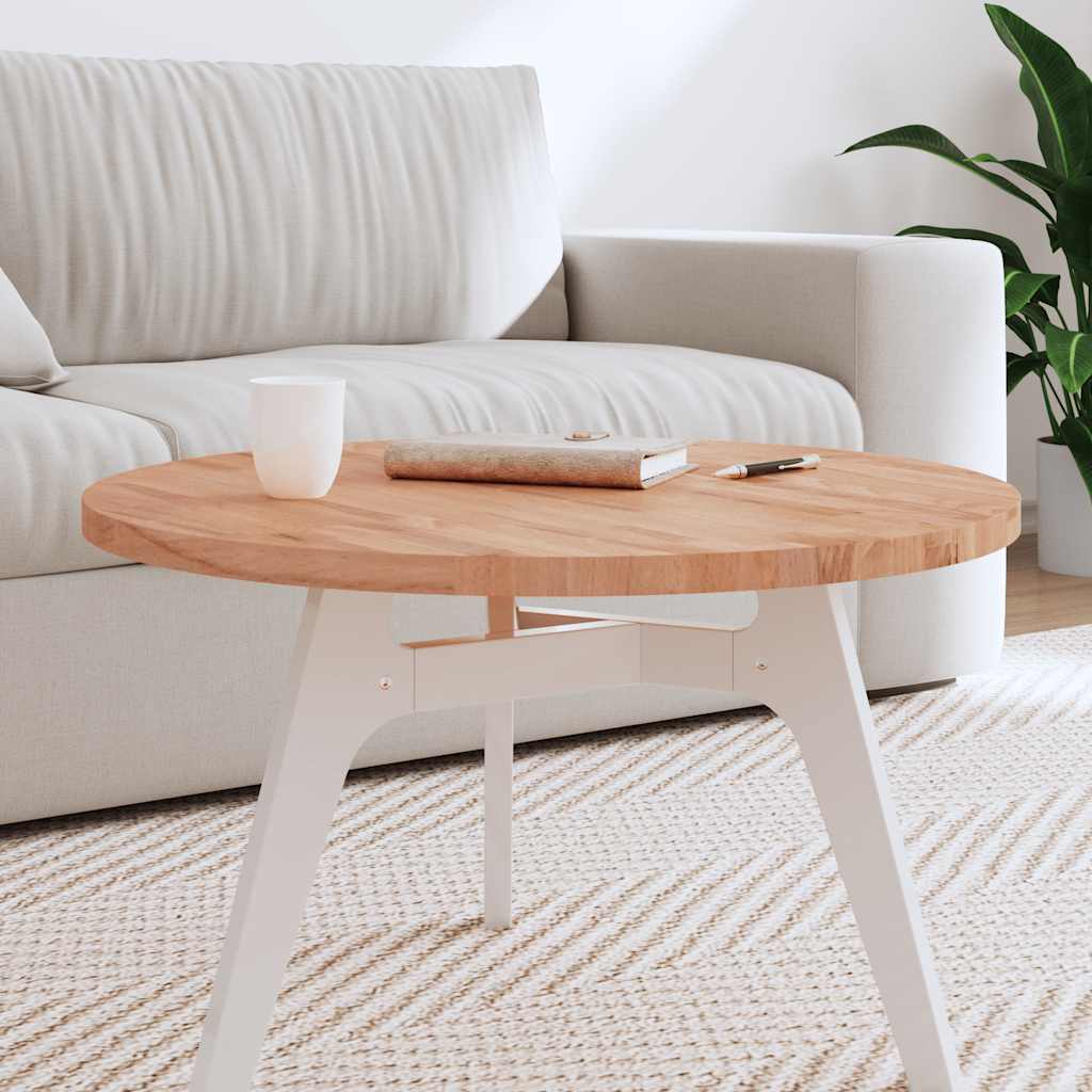 Table Top ?0x2.5 cm Round Solid Wood Beech