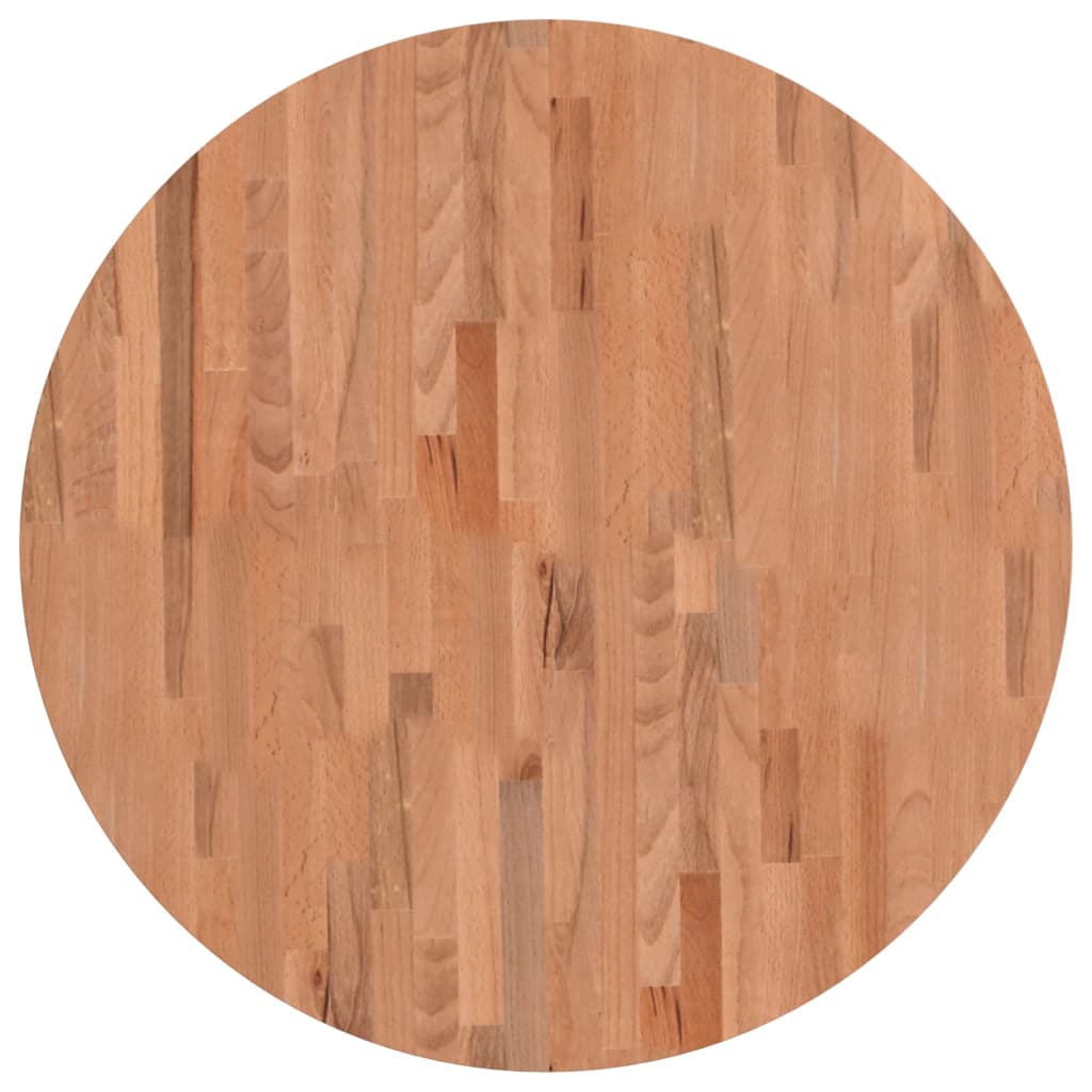 Table Top ?0x2.5 cm Round Solid Wood Beech