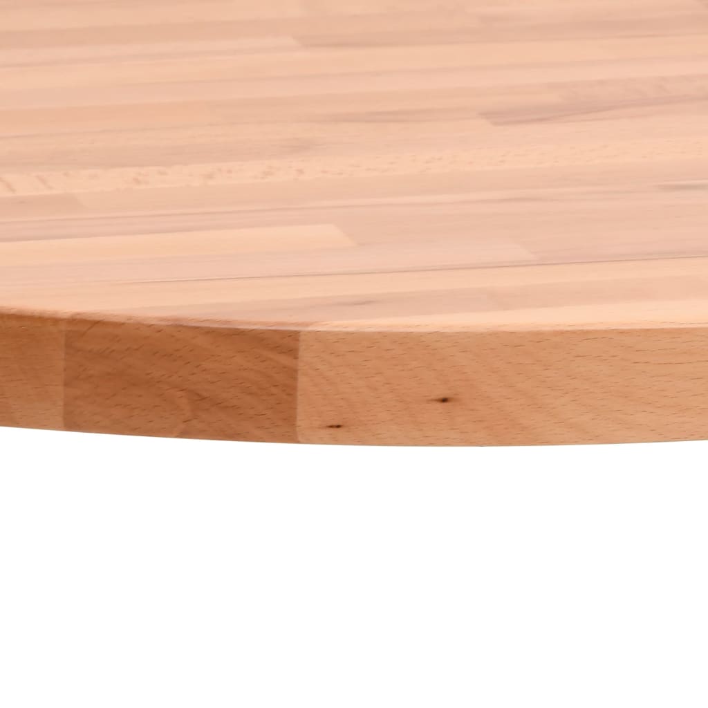 Table Top ?0x2.5 cm Round Solid Wood Beech
