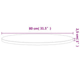 Table Top ?0x2.5 cm Round Solid Wood Beech