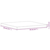 Table Top 40x40x2.5 cm Square Solid Wood Beech - Close-Up Angle