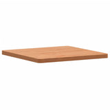 Table Top 50x50x2.5 cm Square Solid Wood Beech - Top-Down View