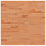 Table Top 60x60x2.5 cm Square Solid Wood Beech - Front View