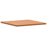 Table Top 70x70x2.5 cm Square Solid Wood Beech - Top-Down View