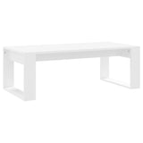 Coffee Table White 102x50x35 cm Engineered Wood - Front View