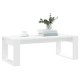 Coffee Table White 102x50x35 cm Engineered Wood - Side View