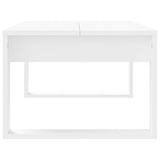Coffee Table White 102x50x35 cm Engineered Wood - 45-Degree Angle