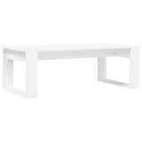 Coffee Table White 102x50x35 cm Engineered Wood - Rear View