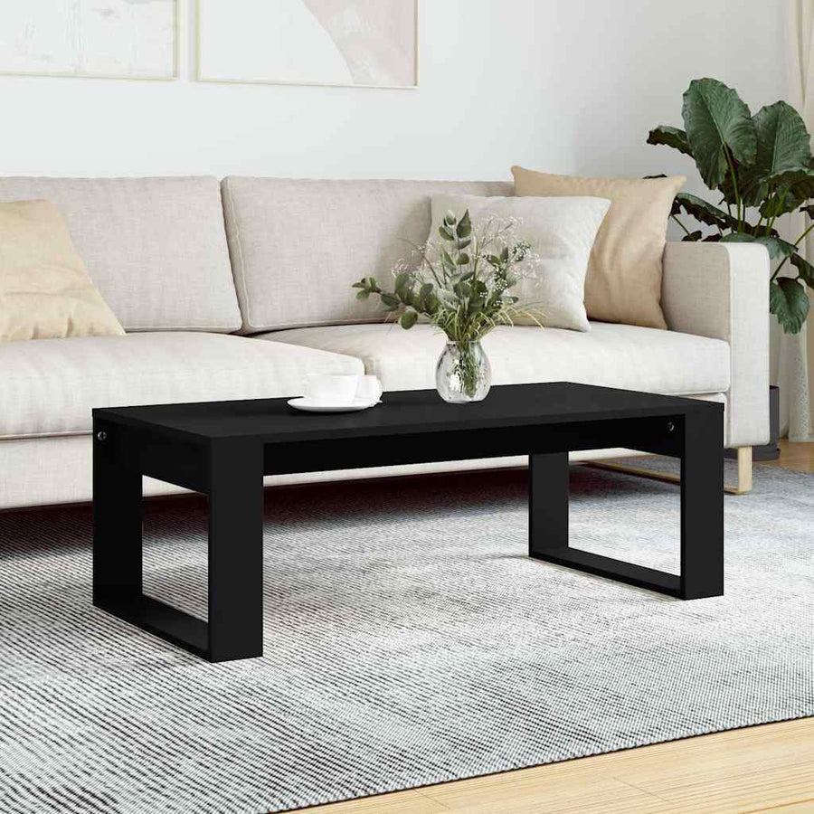 Coffee Table Black 102x50x35 cm Engineered Wood