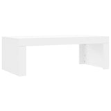 Coffee Table White 102x50x36 cm Engineered Wood - Front View