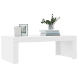 Coffee Table White 102x50x36 cm Engineered Wood - Side View