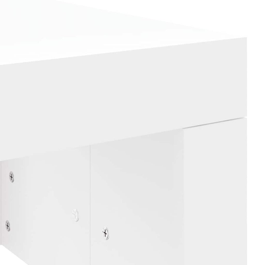 Coffee Table White 102x50x36 cm Engineered Wood