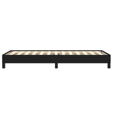 Bed Frame without Mattress Black King Single Fabric - Close-Up Angle